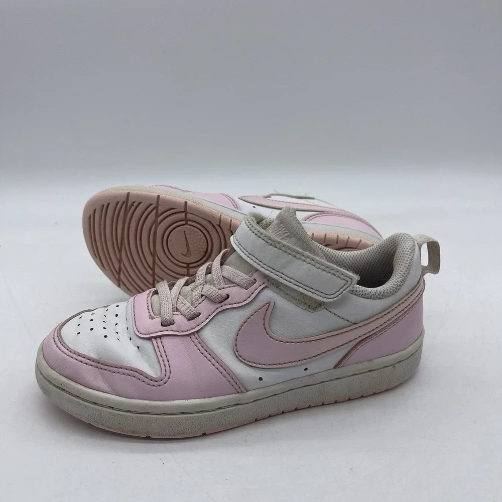 Nike Court Borough Low Recraft  DV5457-105 Youth Size 13C Shoes White/Pink Foam